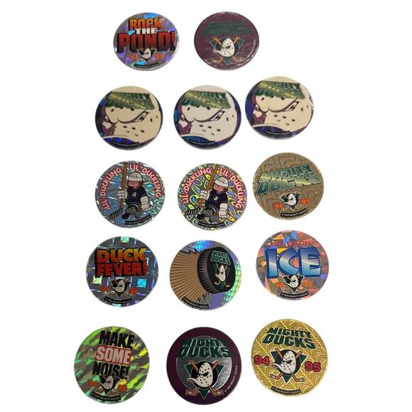 Lot of 14 1994-1995 Del Taco NHL Hockey Mighty Ducks Pogs Retro - Picture 1 of 5